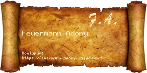 Feuermann Adony névjegykártya